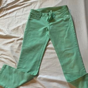 Mint colored DL1961 pants